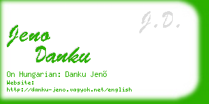 jeno danku business card