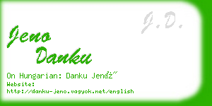 jeno danku business card